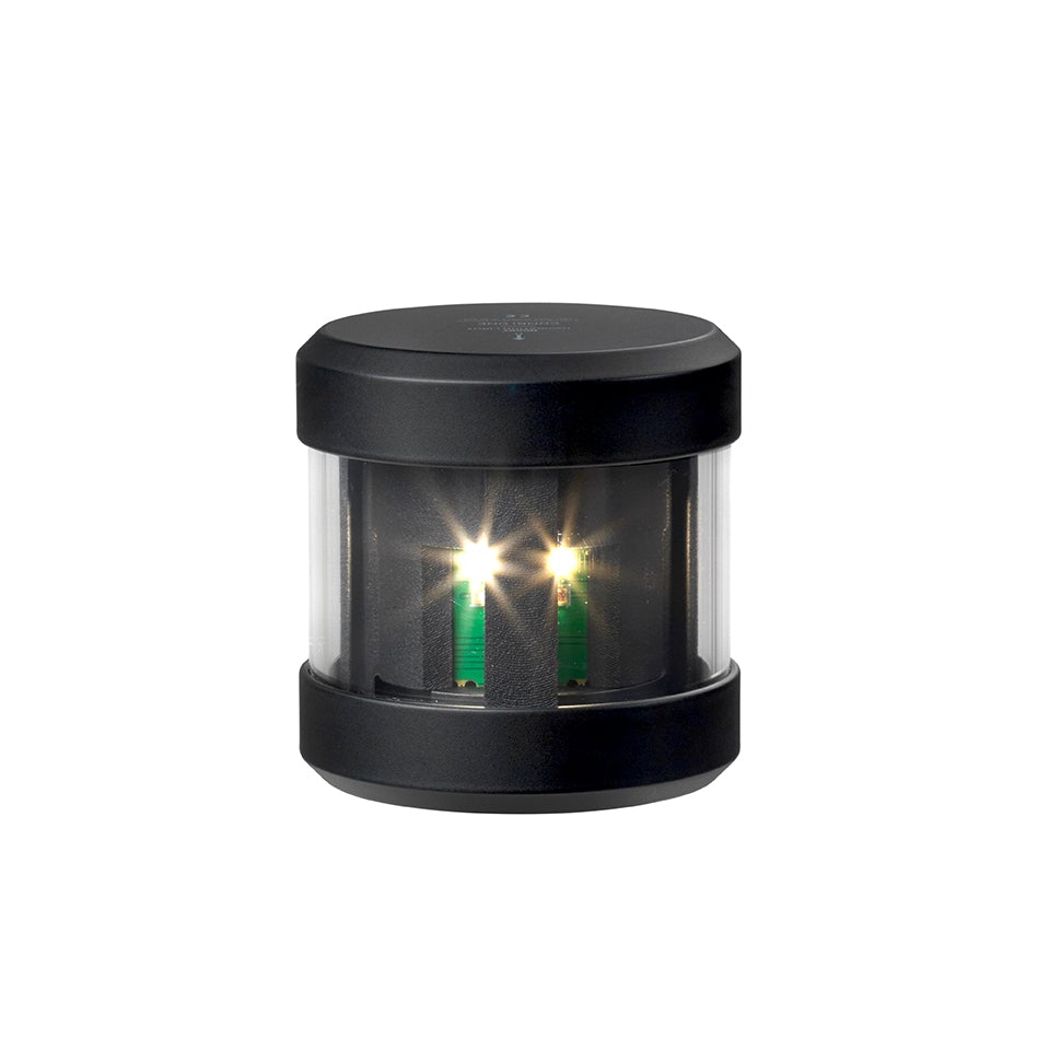 3- farvet LED lanterne med ankerlys 2nm, sort 